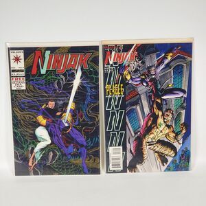 2 Book Lot NINJAK 4, 16 Abnett Lanning Moretti Bolinger |‎ Valiant Comics 1994